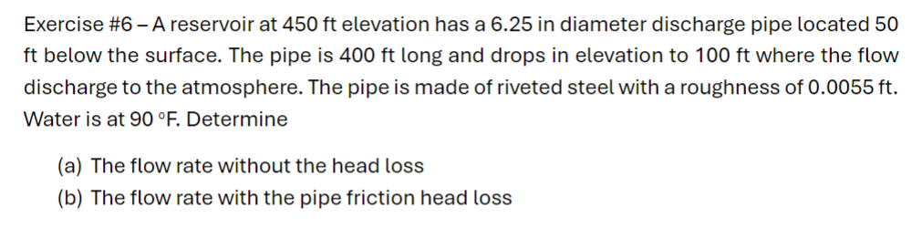 answers are ( a ) 3 6 . 2 6 ft 3 / s ( b ) 6 . 4