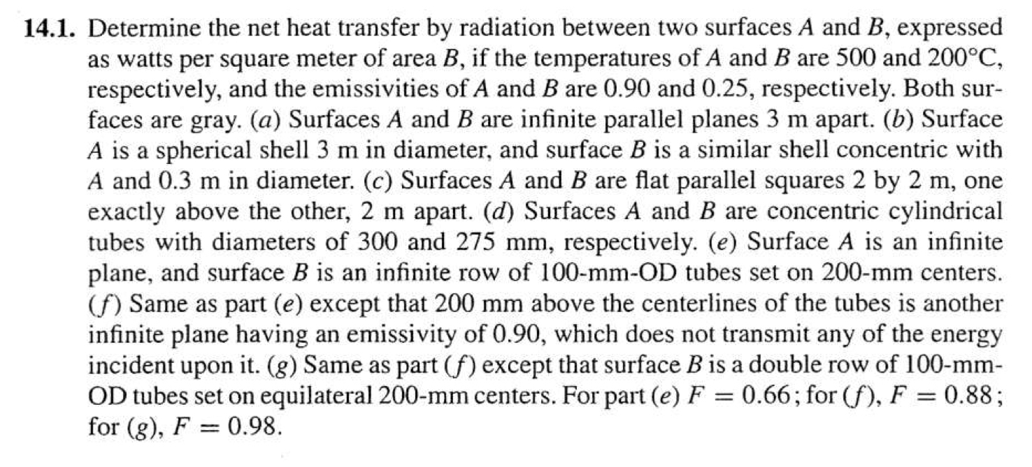 1 4 . 1 . Determine the net heat transfer by