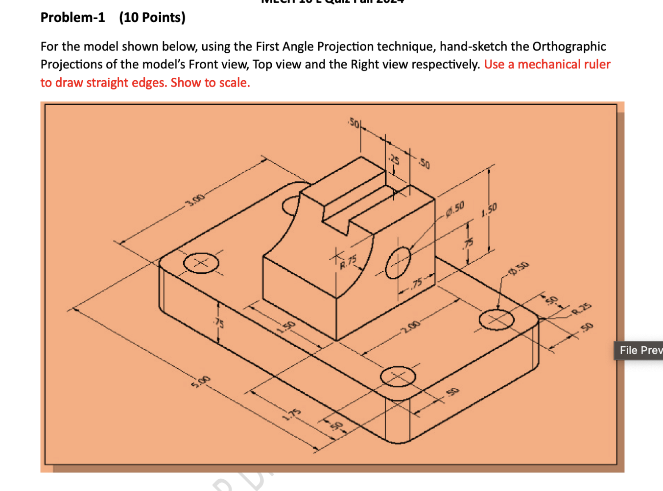 Problem - 1 ( 1 0 Points ) For the model shown