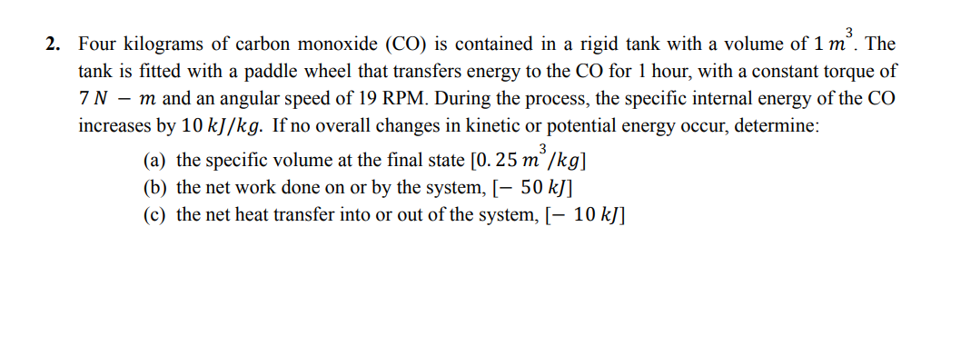 Four kilograms of carbon monoxide ( CO ) is