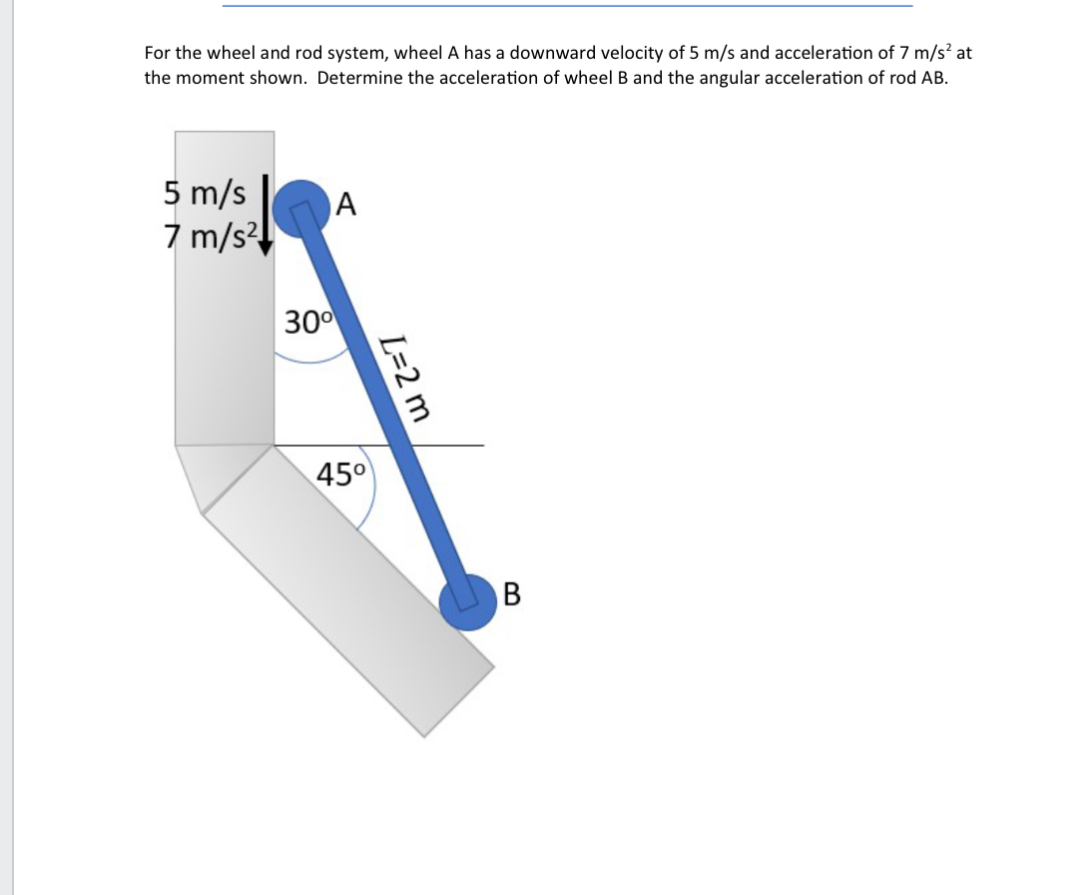 For the wheel and rod system, wheel A has a