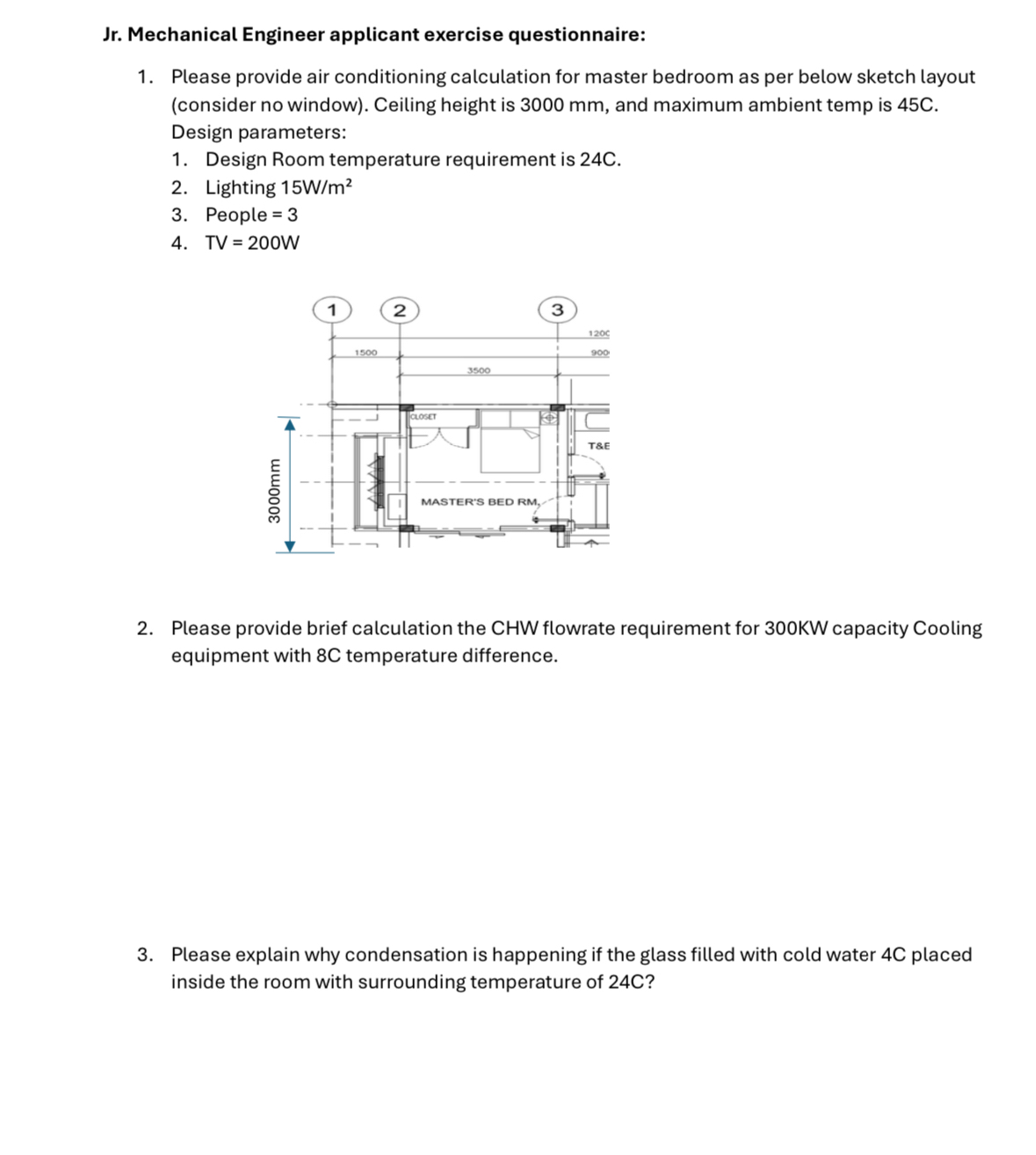 Jr . Mechanical Engineer applicant exercise