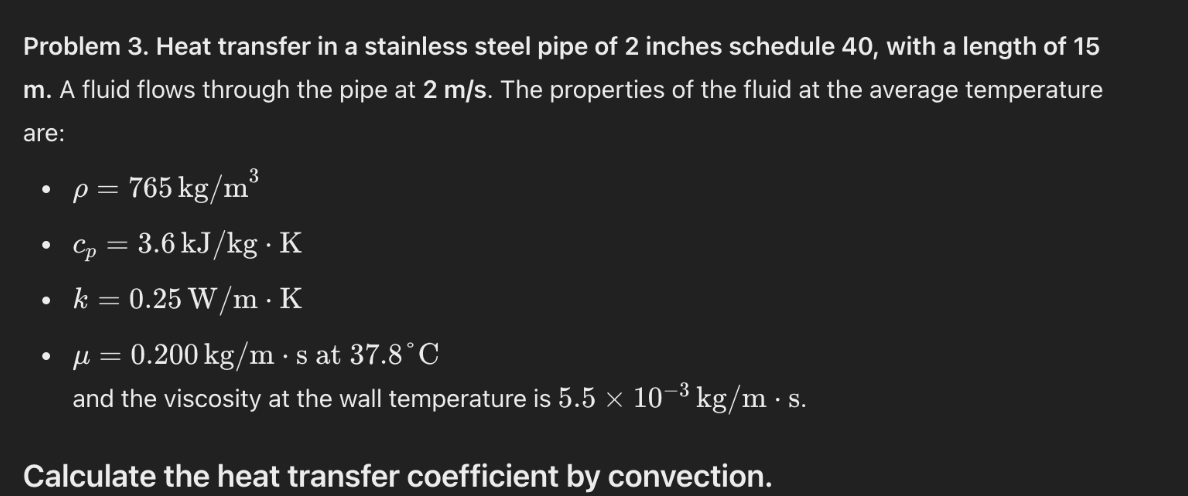 Problem 3 . Heat transfer in a stainless steel