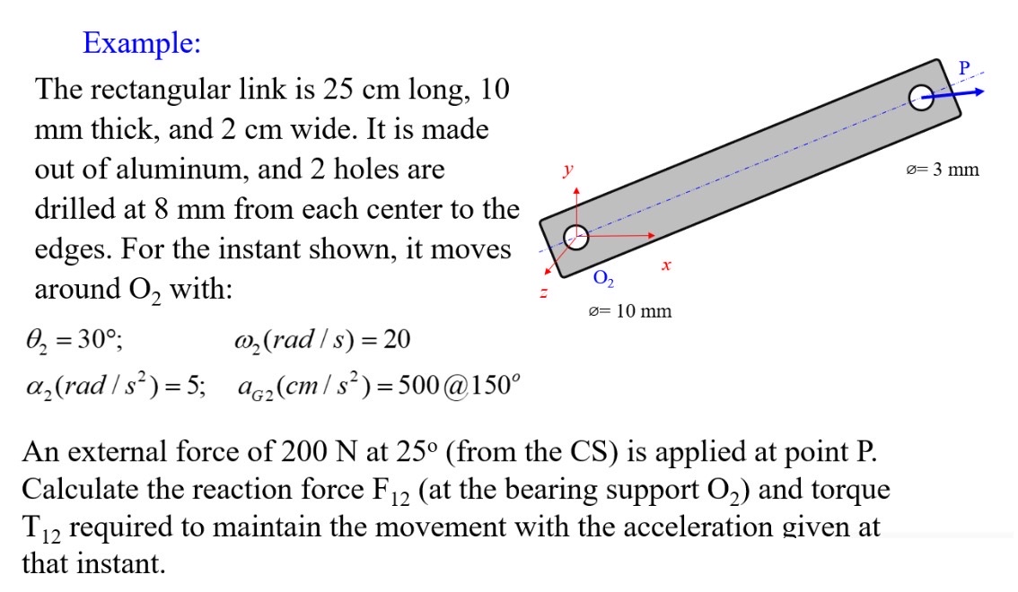 Example: The rectangular link is 2 5 cm long, 1 0