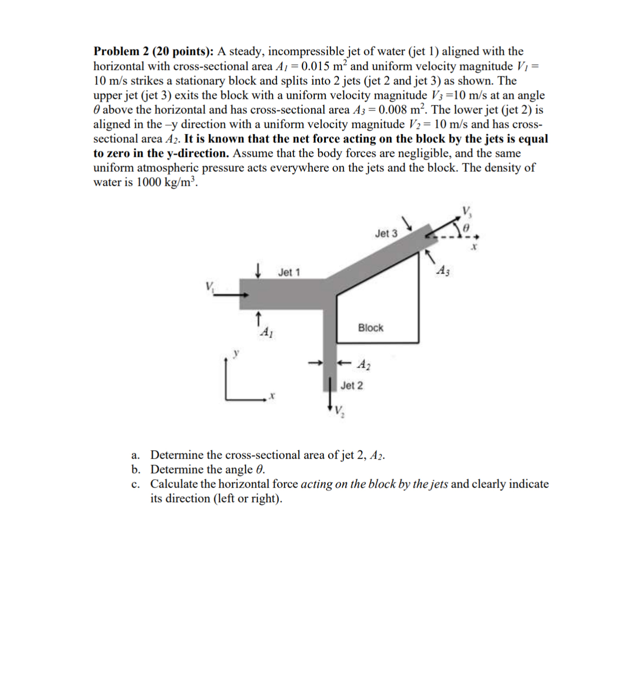 Problem 2 ( 2 0 points ) : A steady,