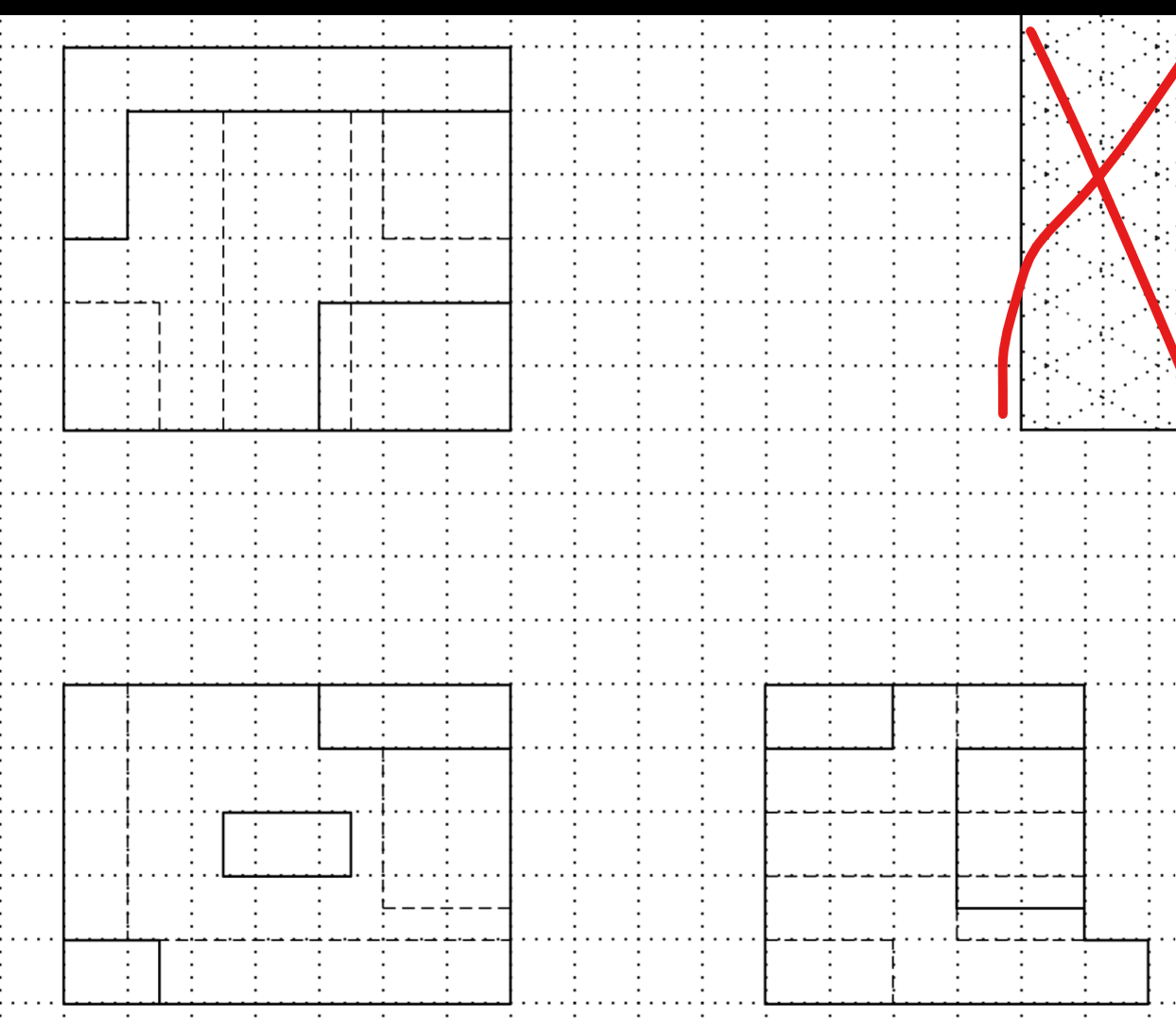 Draw the 3 d version of these 2 d orthogonal