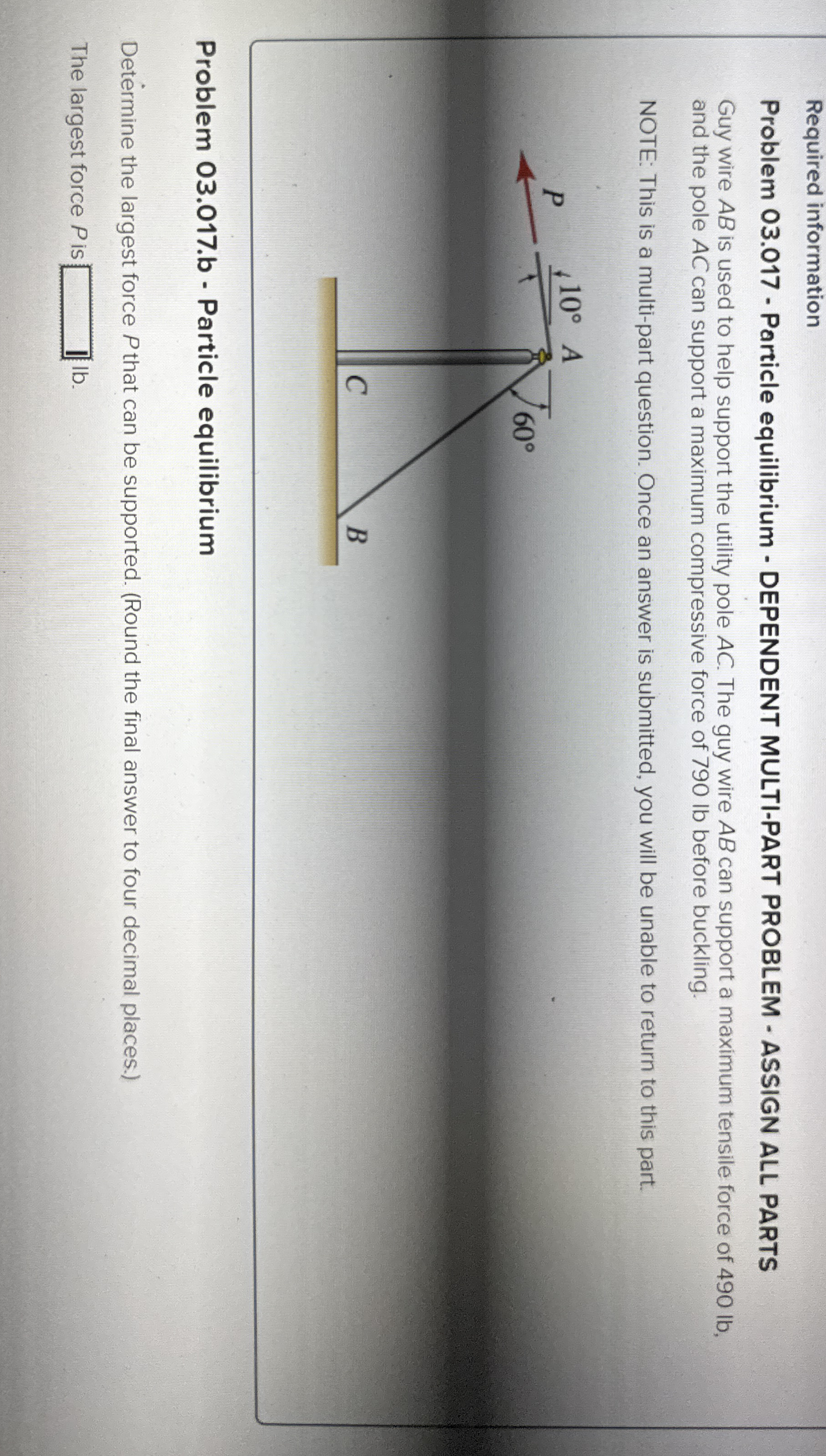 Required information Problem 0 3 . 0 1 7 -