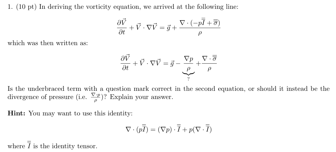 Is the underbraced term with a question mark