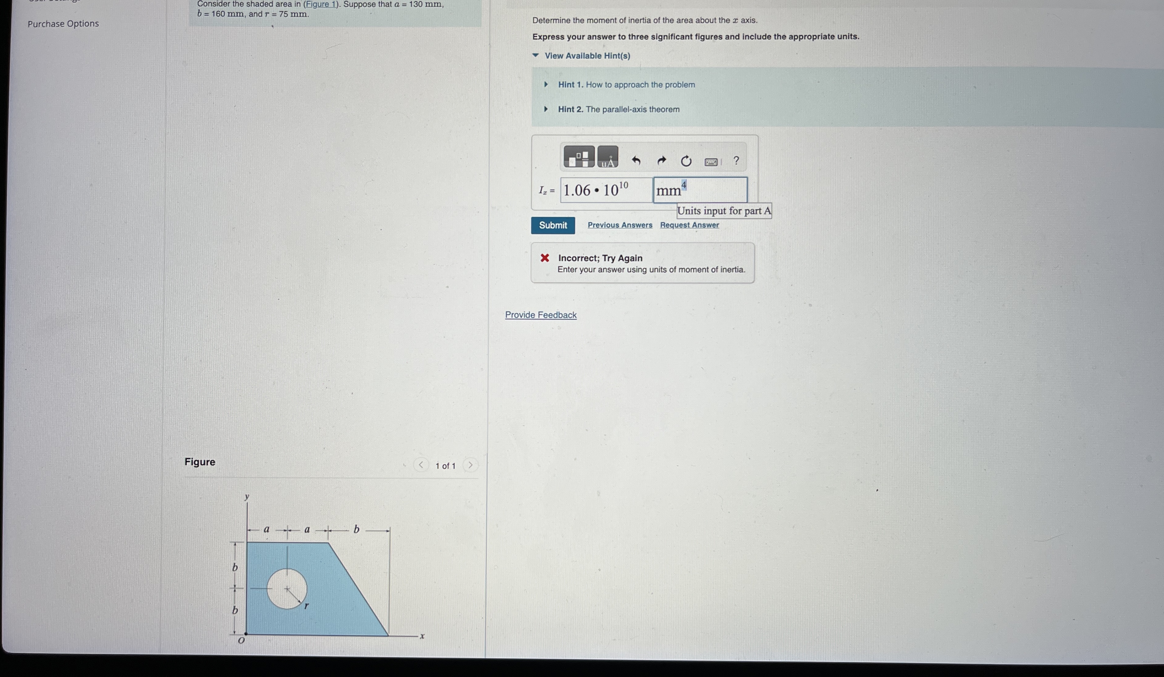 Consider the shaded area in ( Figure 1 ) .