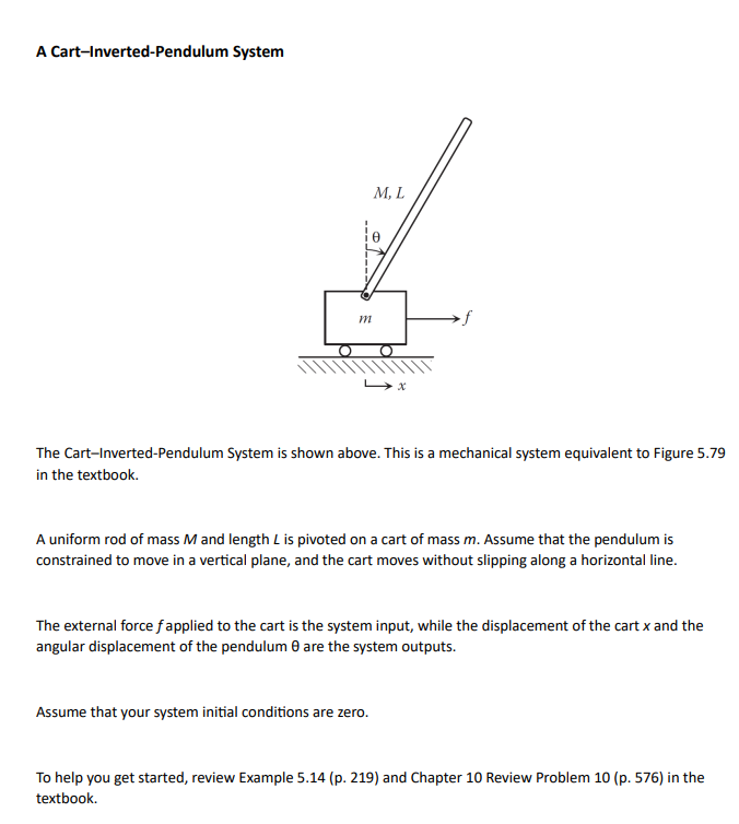 A Cart - Inverted - Pendulum System The