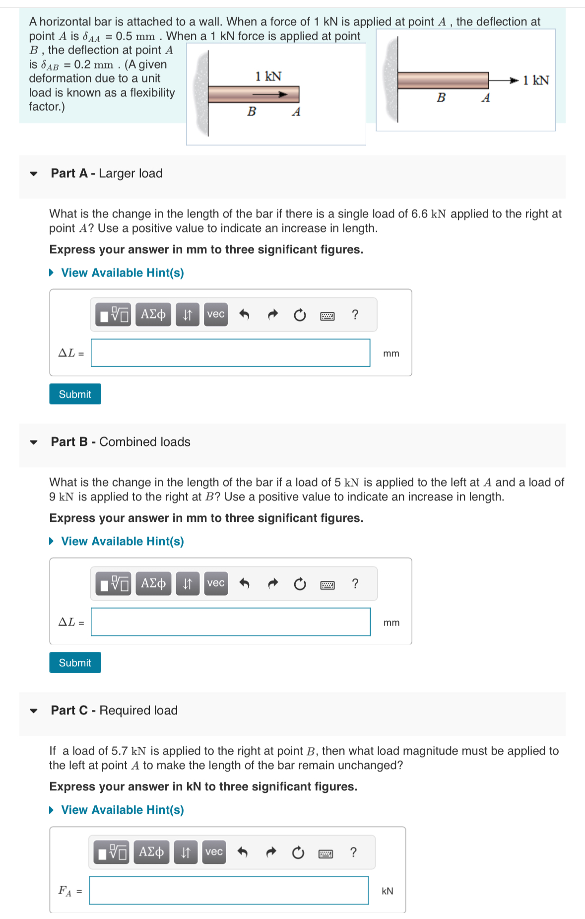 A horizontal bar is attached to a wall. When a