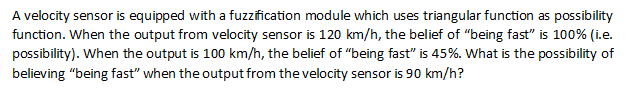 A velocity sensor is equipped with a