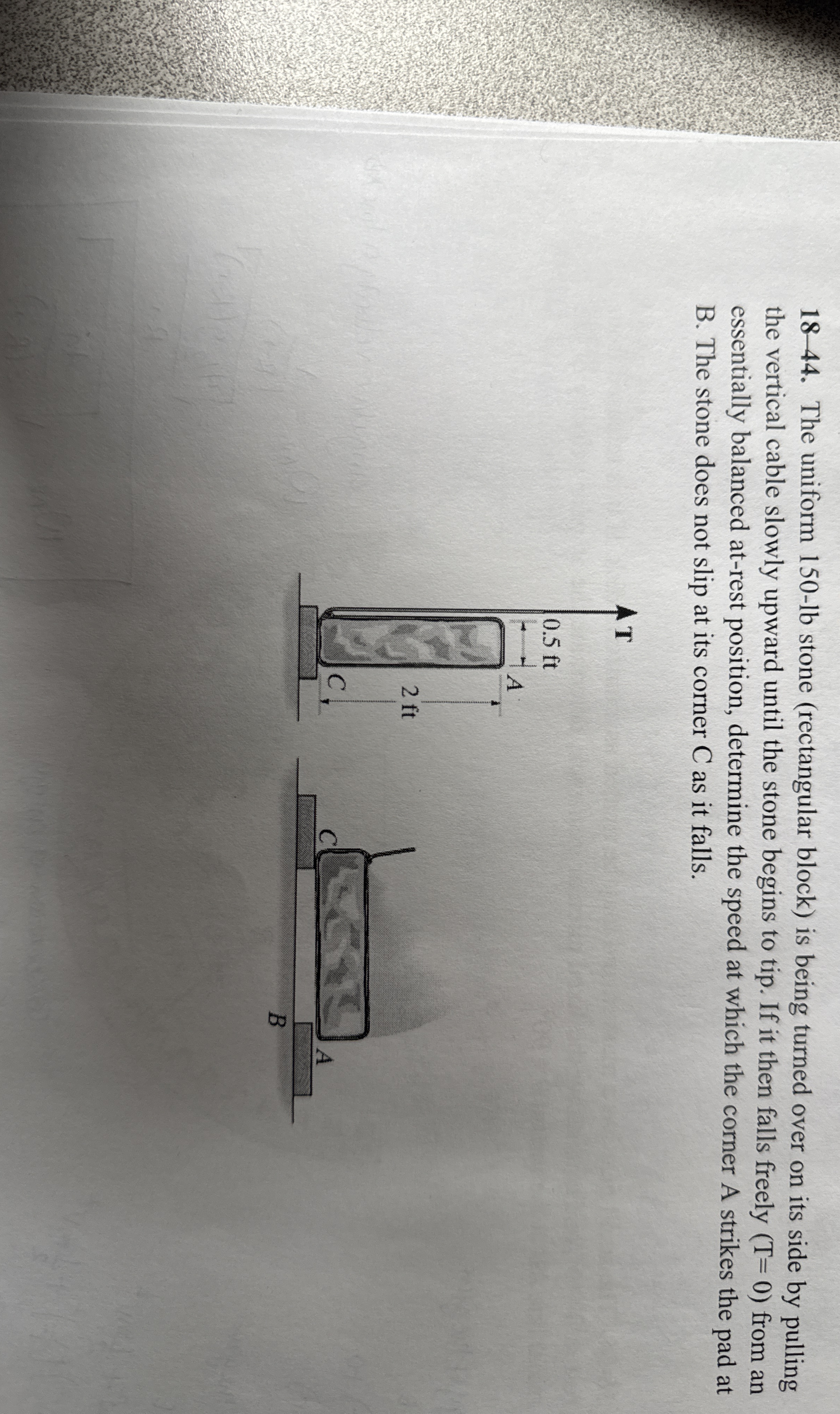 1 8 - 4 4 . The uniform 1 5 0 - lb stone (