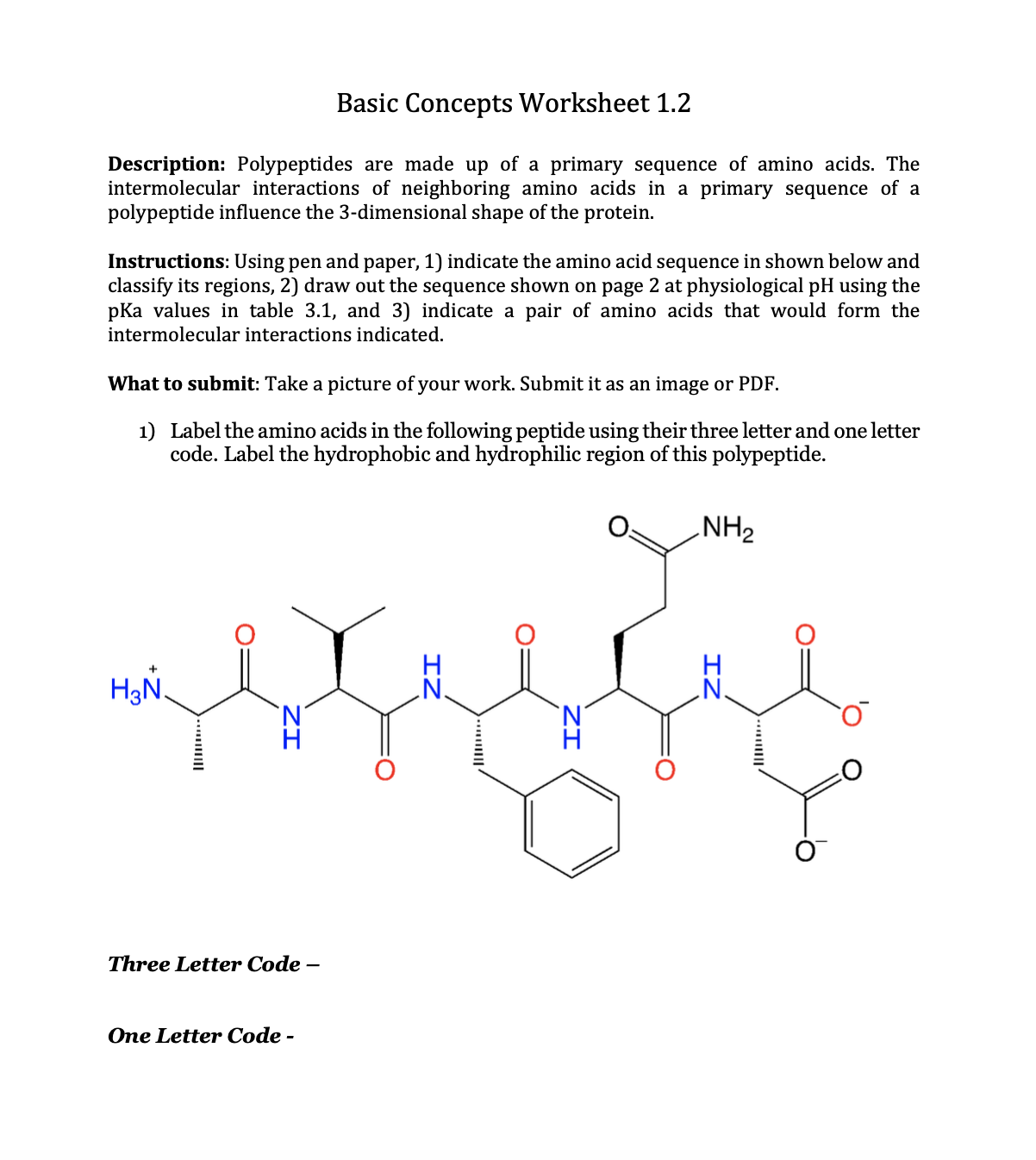 Basic Concepts Worksheet 1 . 2 Description: