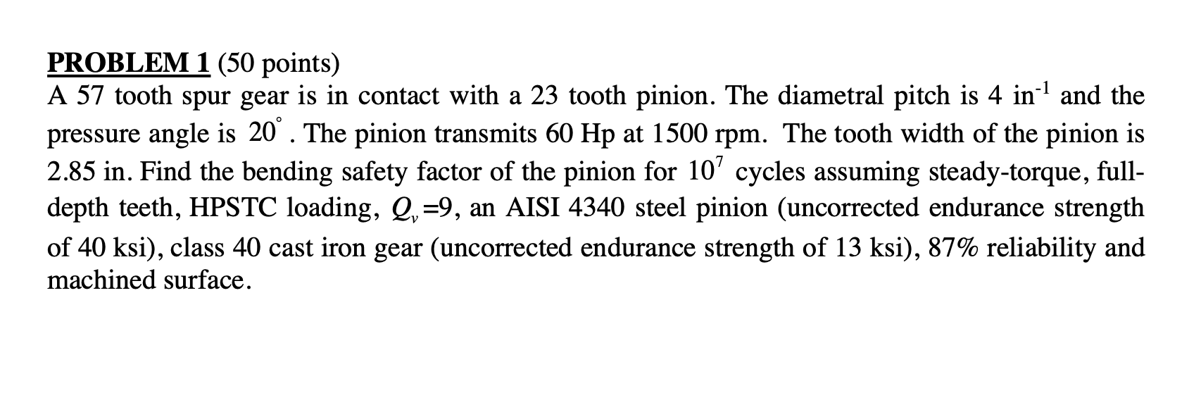 Please Solve this Machine Design Question and
