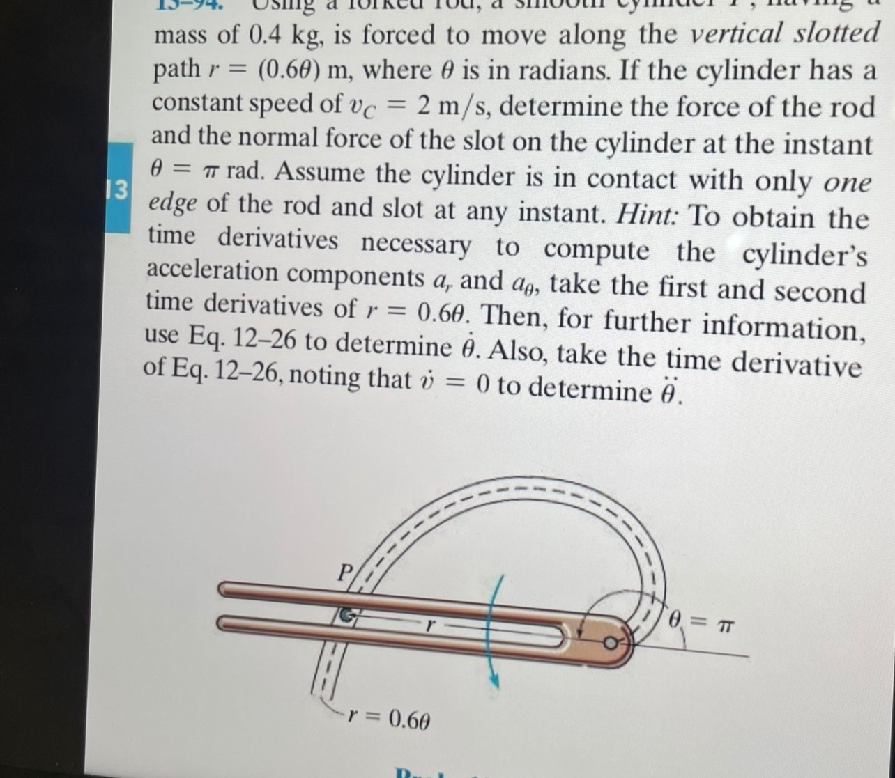 mass of 0 . 4 kg , is forced to move along the