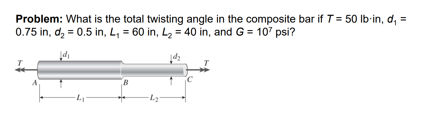 Problem: What is the total twisting angle in the