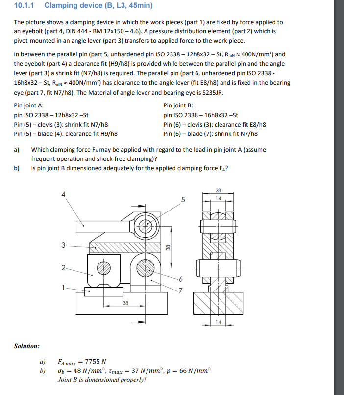 1 0 . 1 . 1 Clamping device ( B , L 3 , 4 5 min )