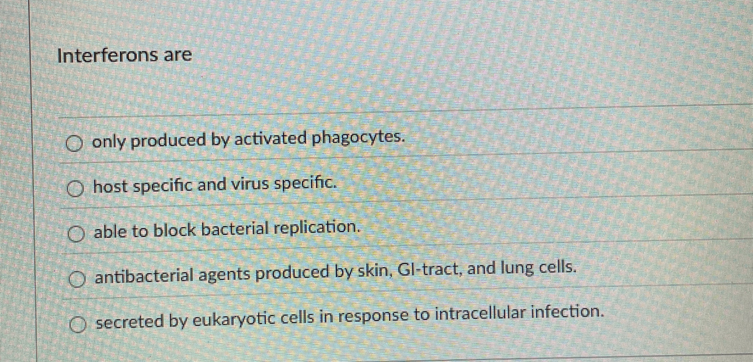 Interferons are only produced by activated