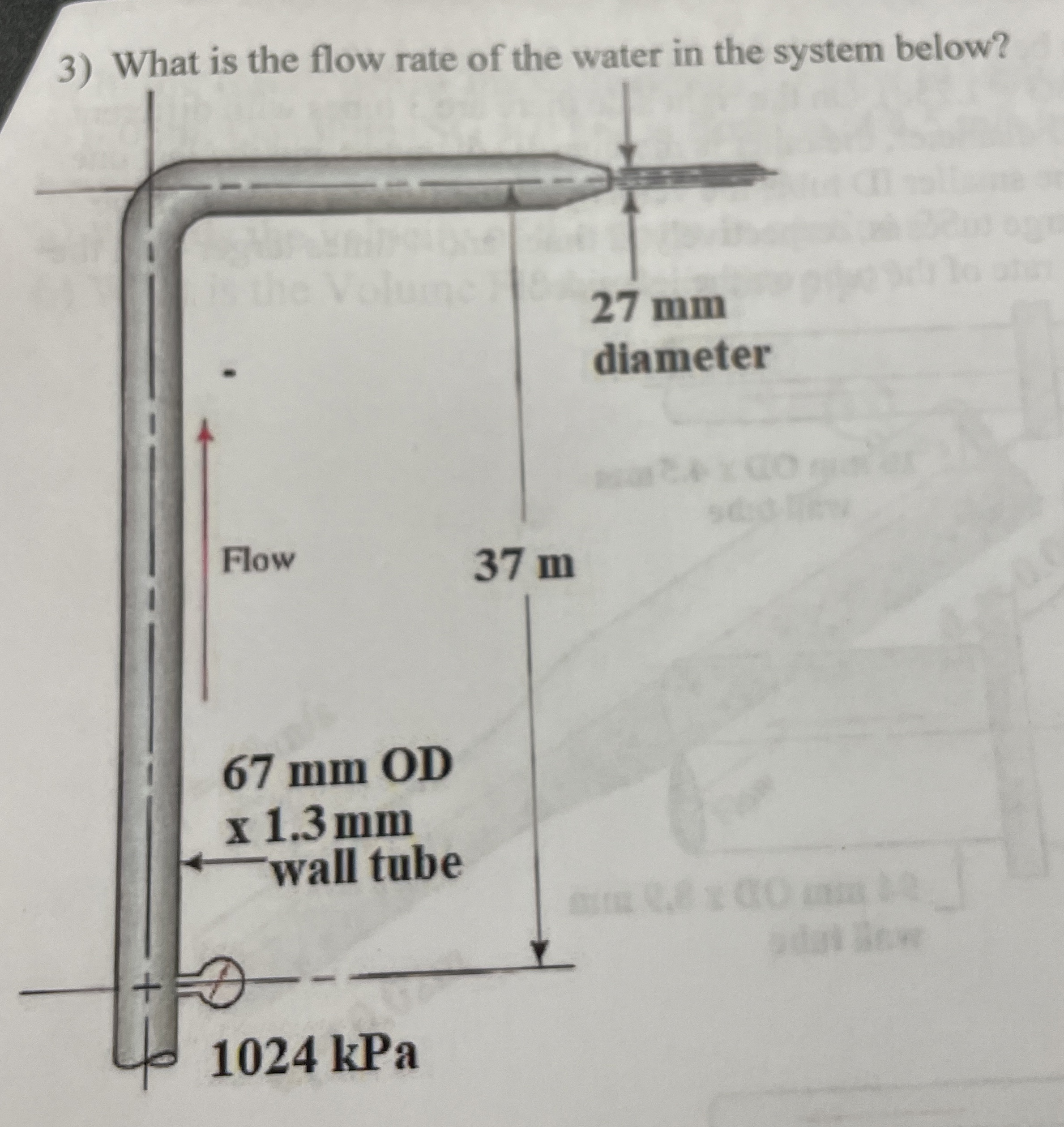 What is the flow rate of the water in the system