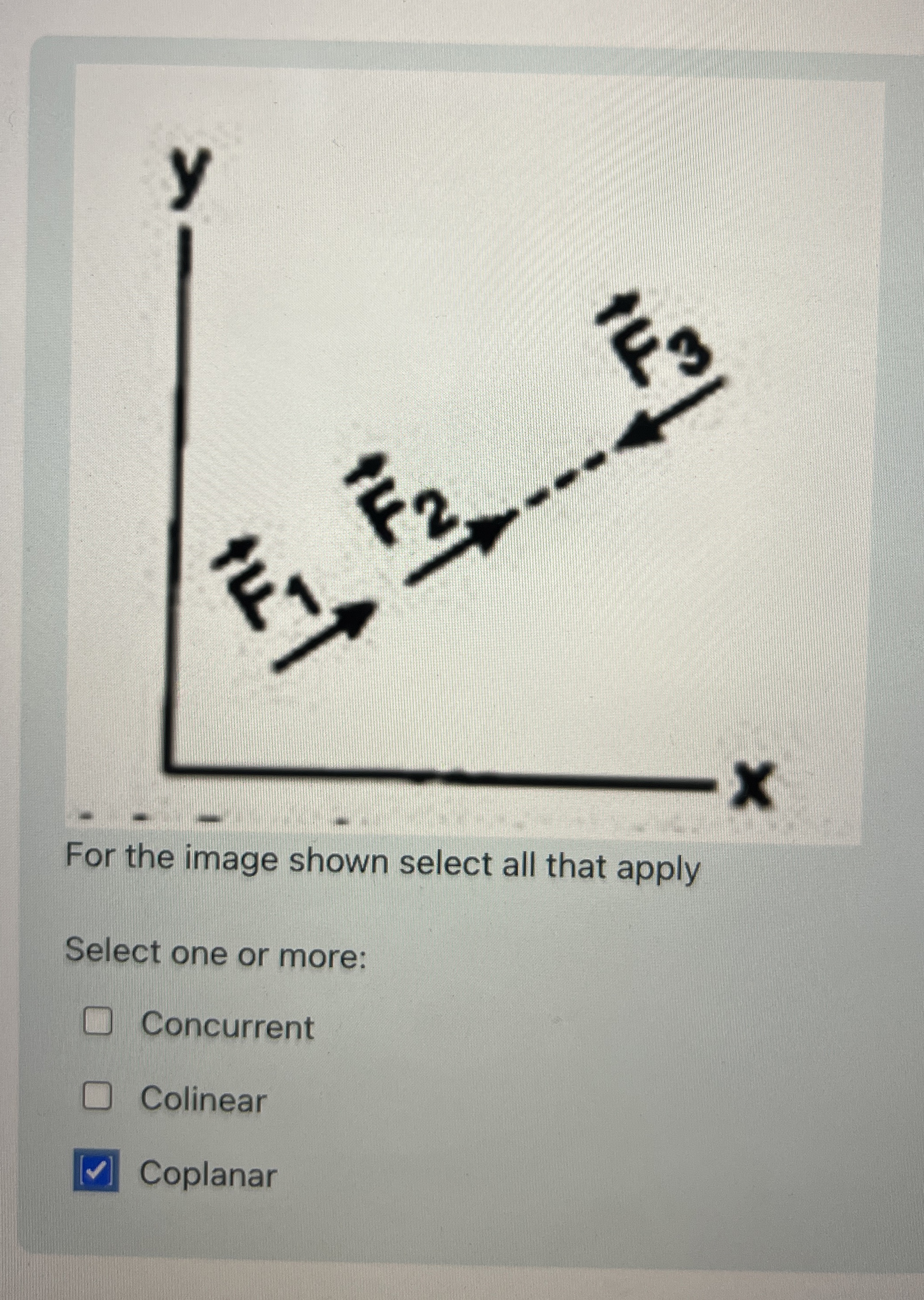 For the image shown select all that apply Select