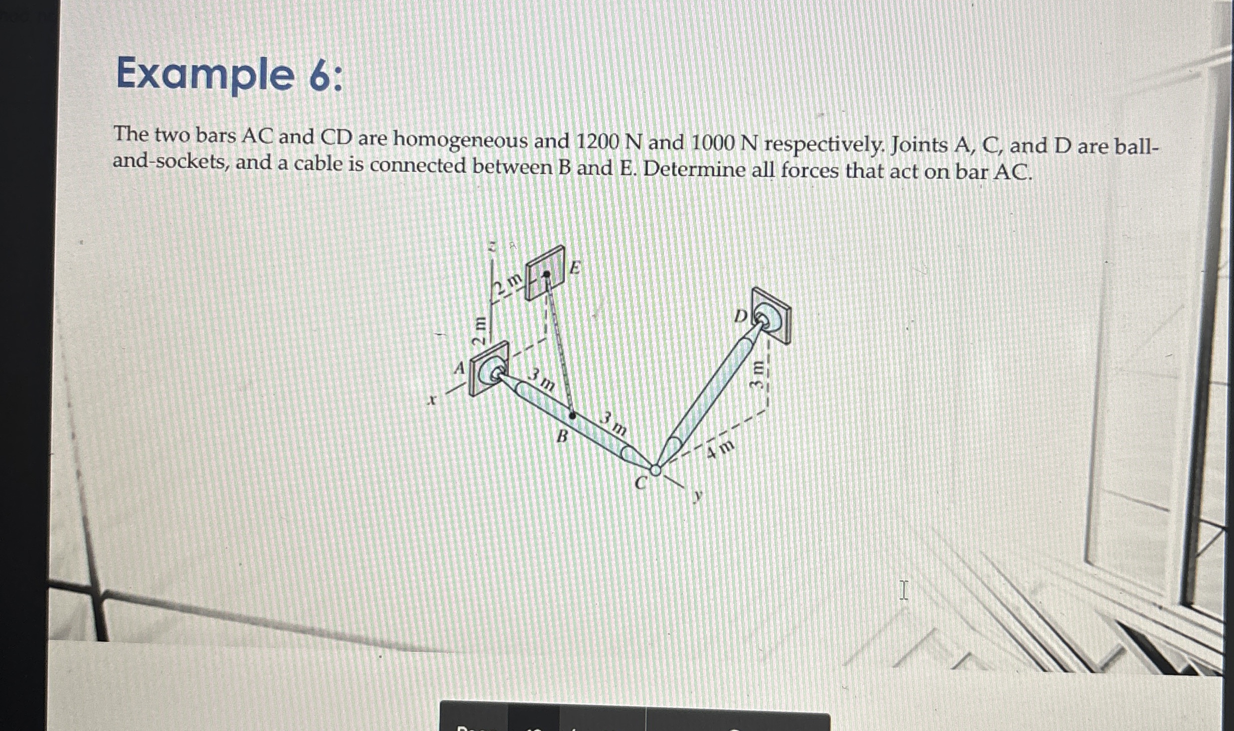 Example 6 : The two bars AC and CD are