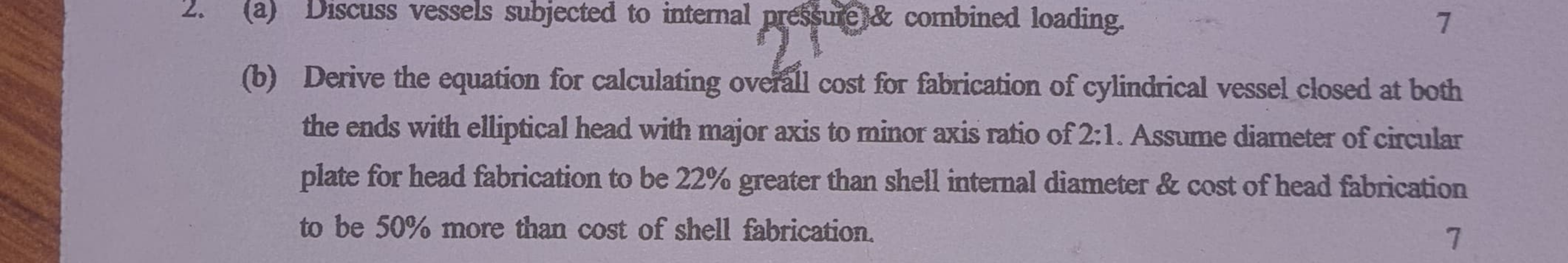( b ) Derive the equation for calculating overall