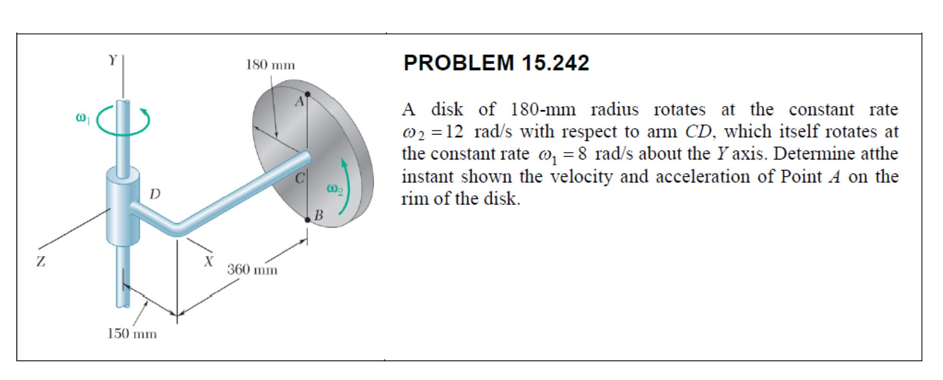 PROBLEM 1 5 . 2 4 2 A disk of 1 8 0 - m m radius