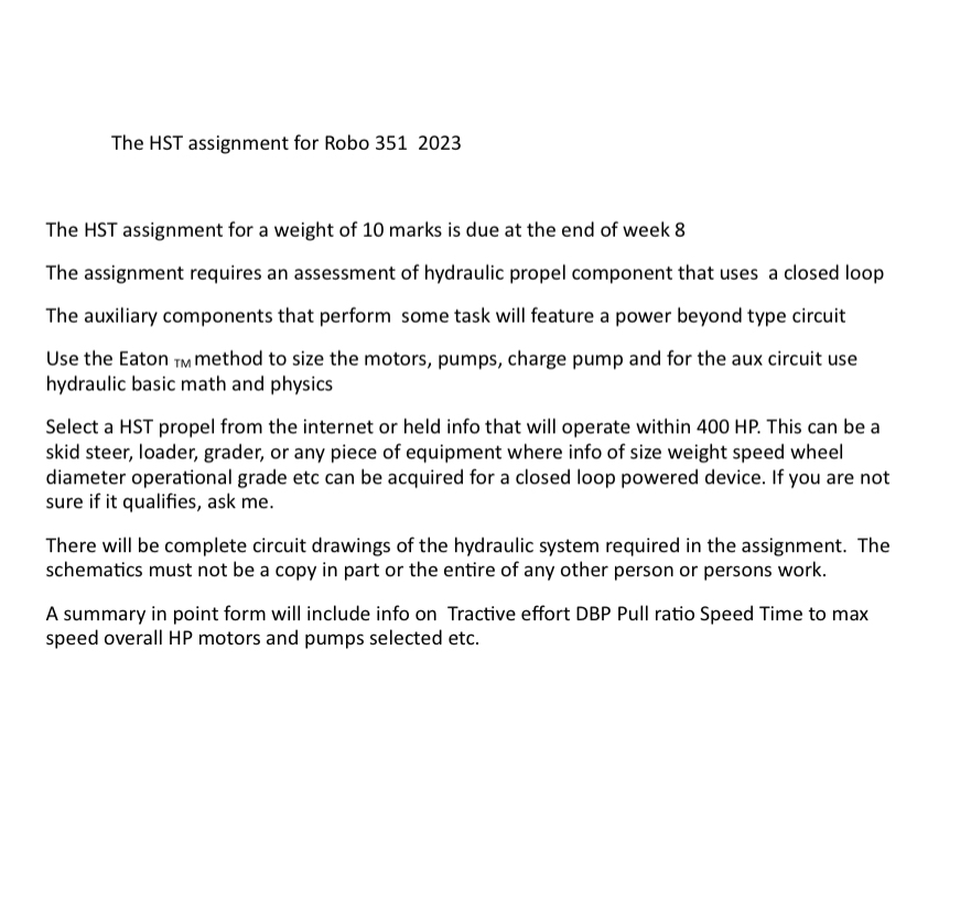 The HST assignment for Robo 3 5 1 2 0 2 3 The HST