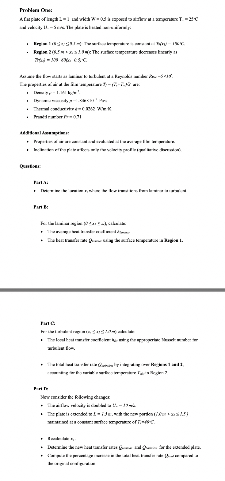 Please silce faster Problem One: A flat plate of