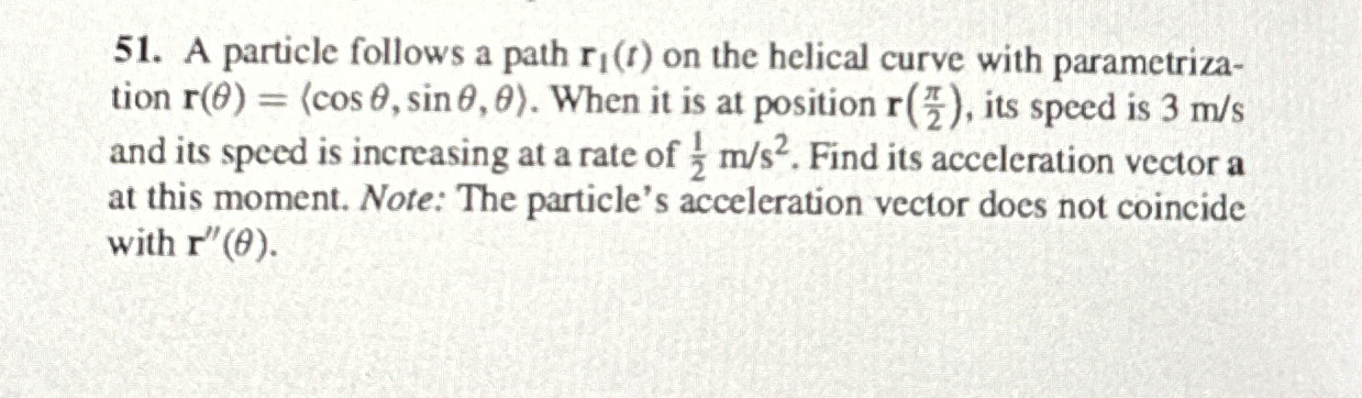 A particle follows a path r 1 ( t ) on the