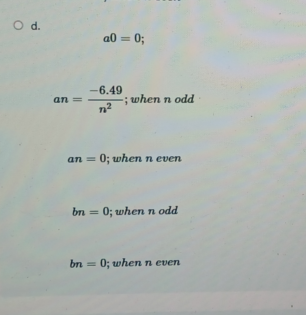 A triangular wave of period T is illustrated in