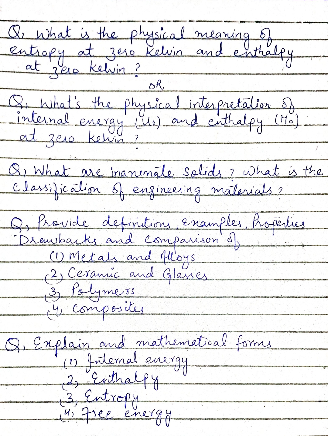 Q . What is the physical meaning of entropy at