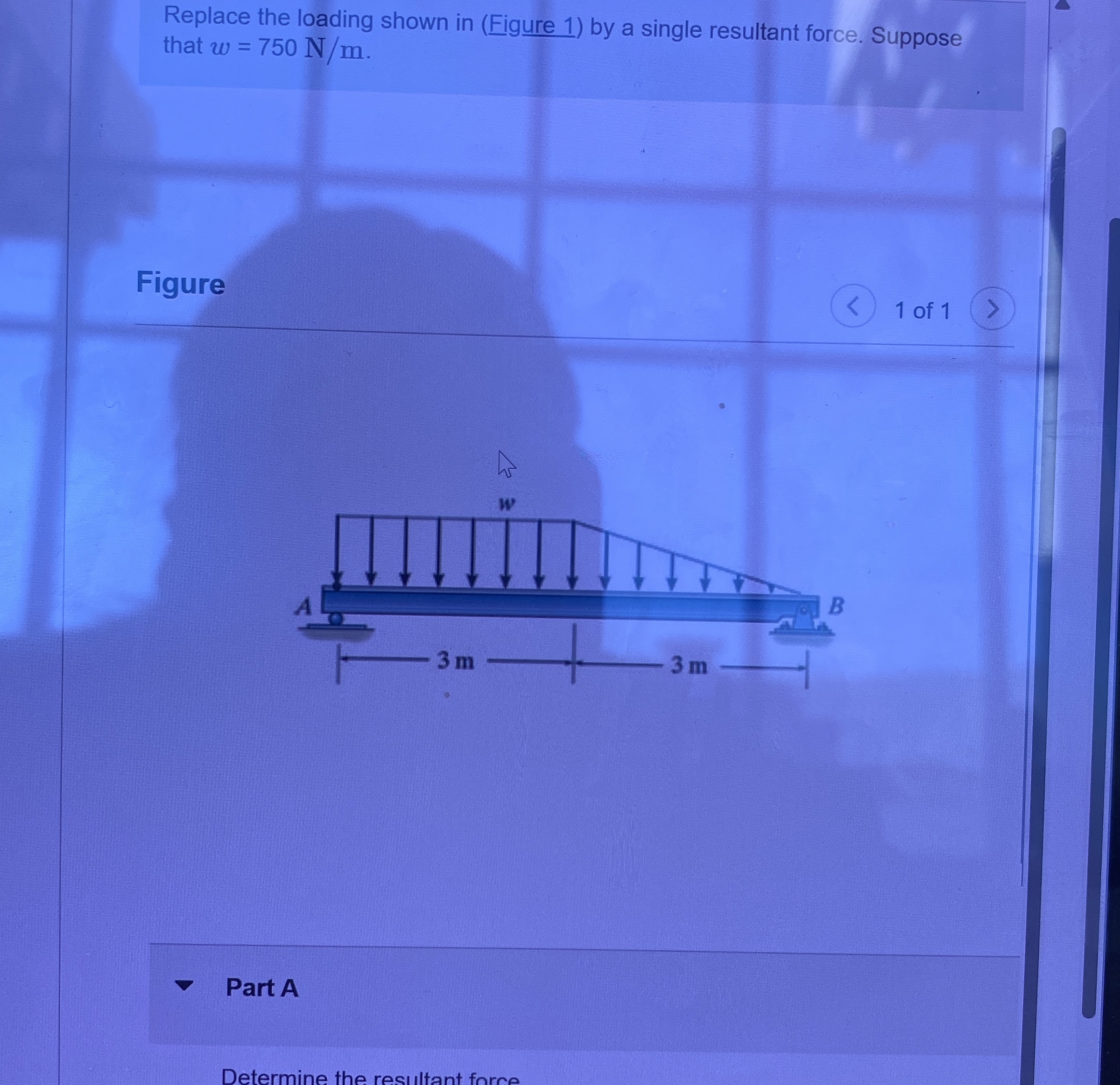 Replace the loading shown in ( Figure 1 ) by a