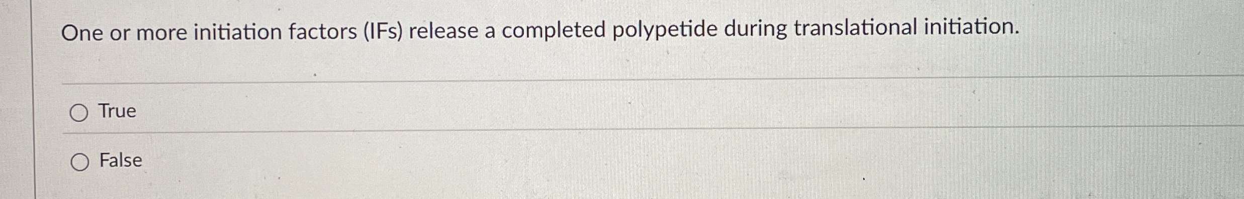 One or more initiation factors ( IFs ) release a