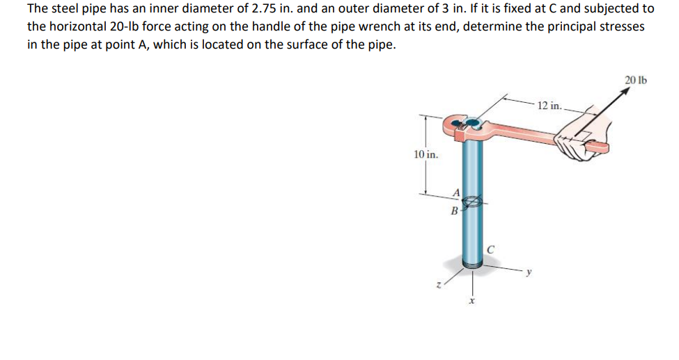 The steel pipe has an inner diameter of 2 . 7 5