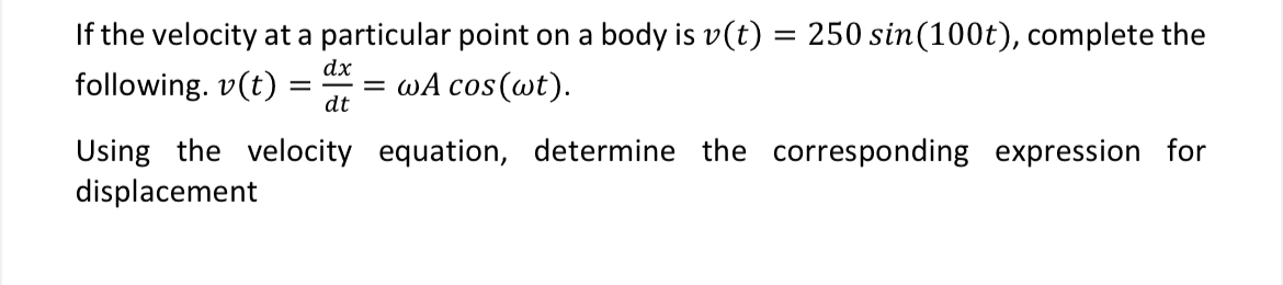 If the velocity at a particular point on a body