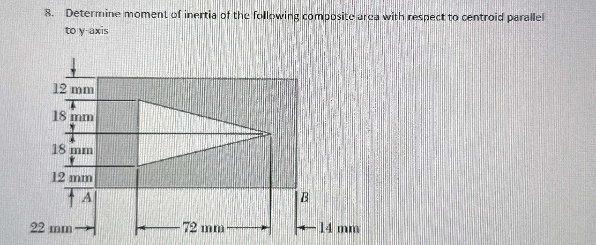Determine moment of inertia of the following