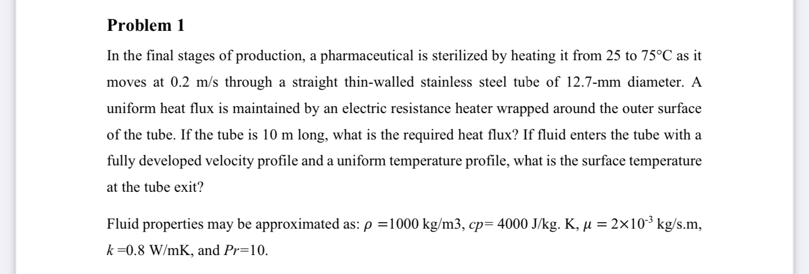 Problem 1 In the final stages of production, a