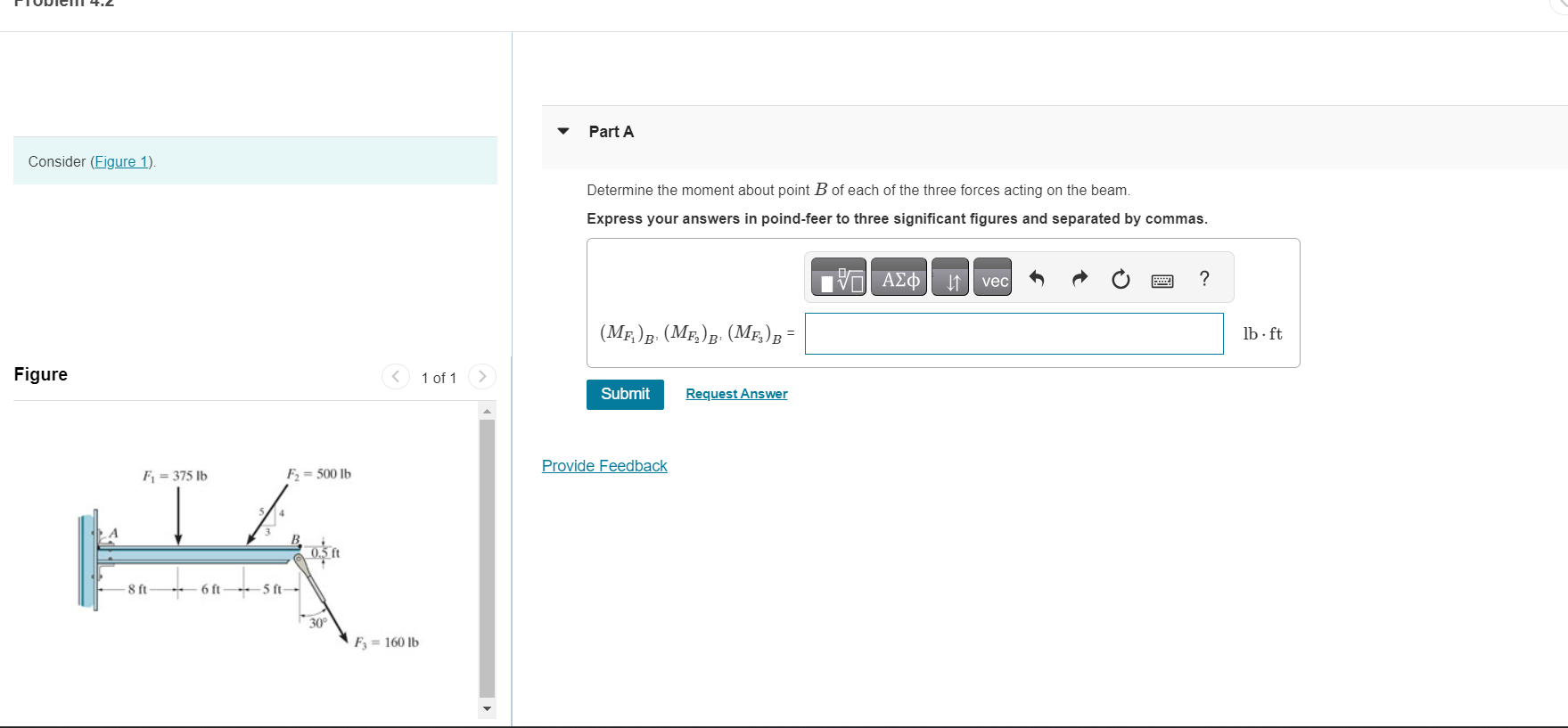 Consider ( Figure 1 ) . Part A Determine the