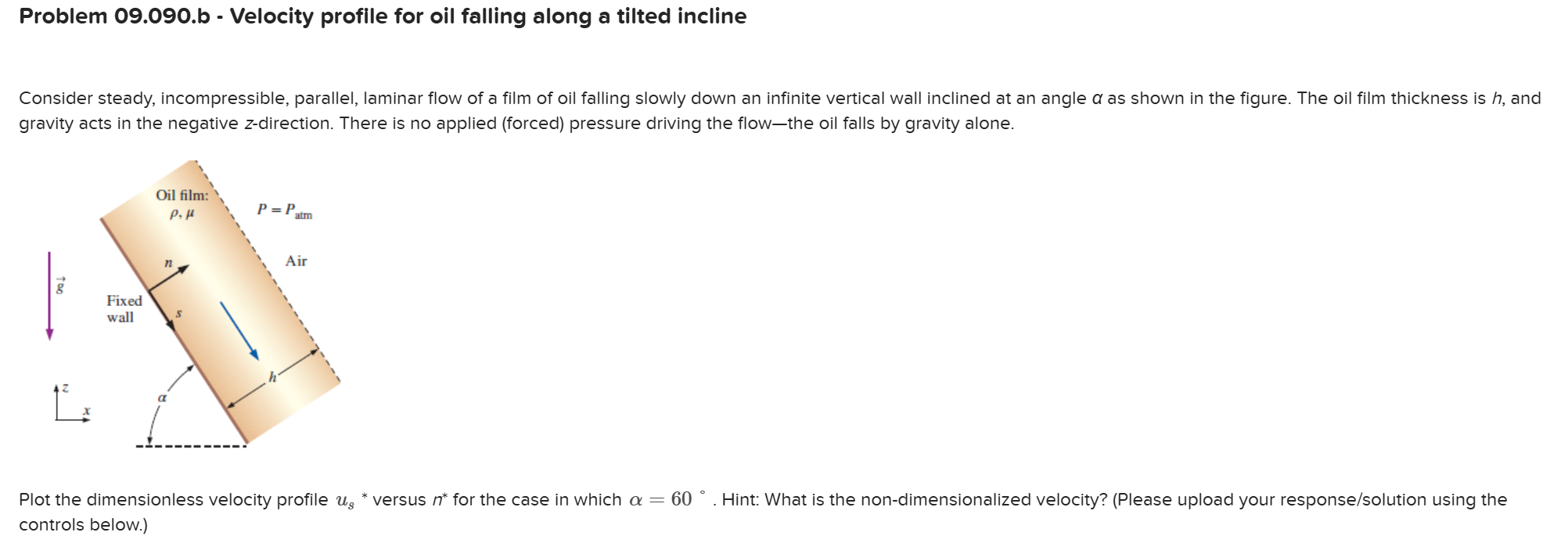 Problem 0 9 . 0 9 0 . b - Velocity profile for