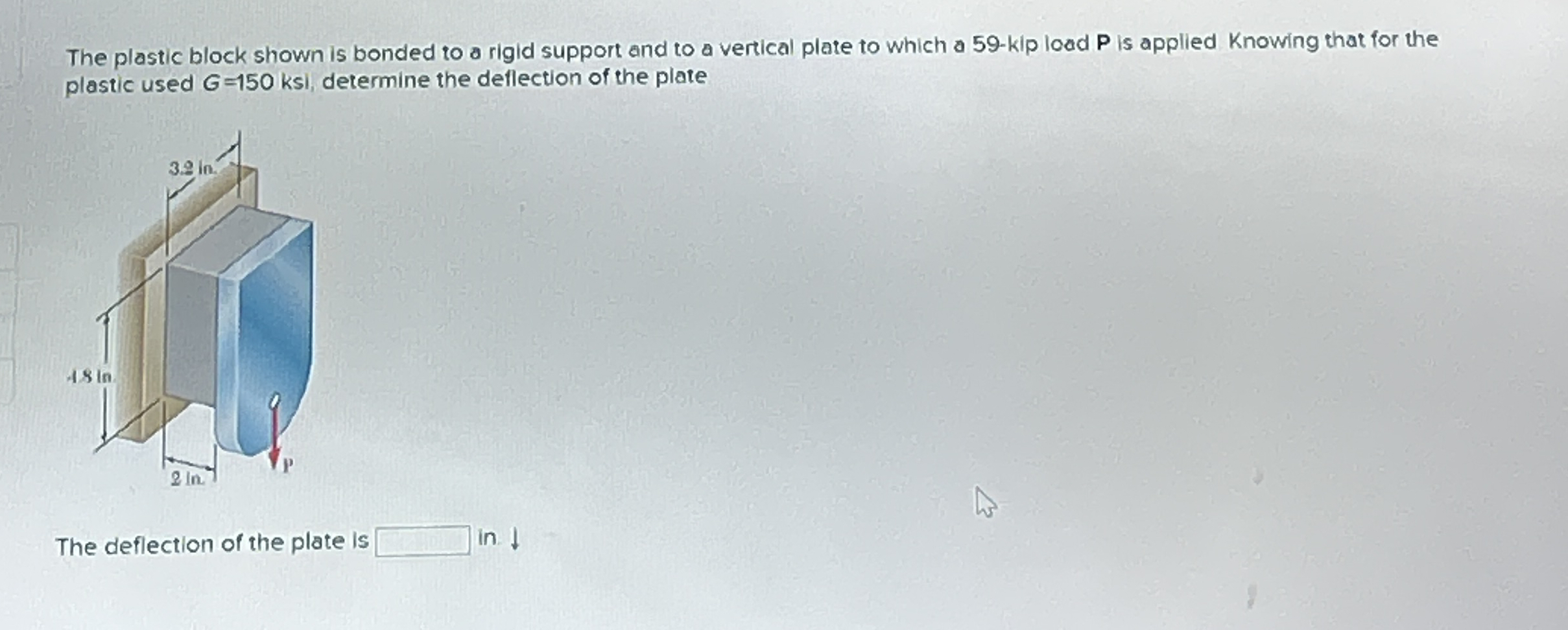 The plastic block shown is bonded to a rigid