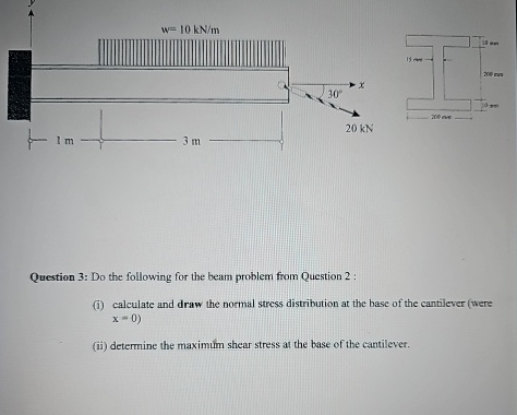 Question 3 : Do the following for the beam