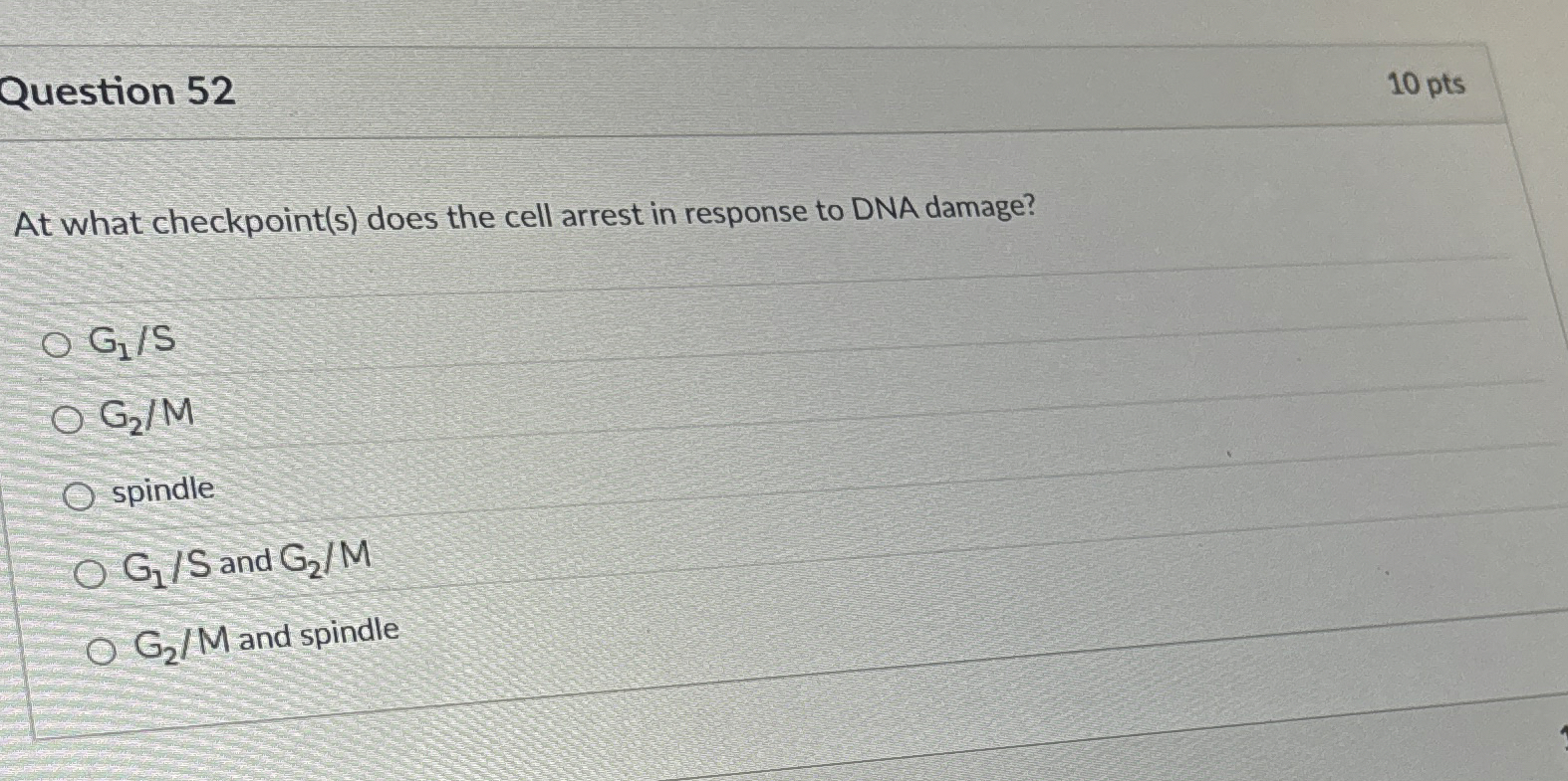 Question 5 2 1 0 pts At what checkpoint ( s )