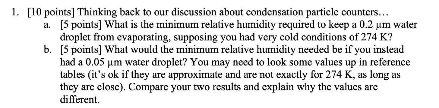 [ 1 0 points ] Thinking back to our discussion