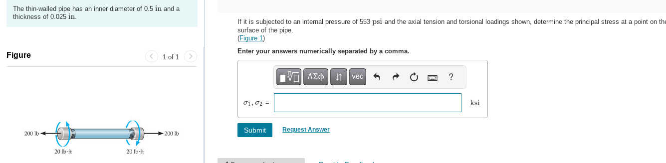 The thin - walled pipe has an inner diameter of 0