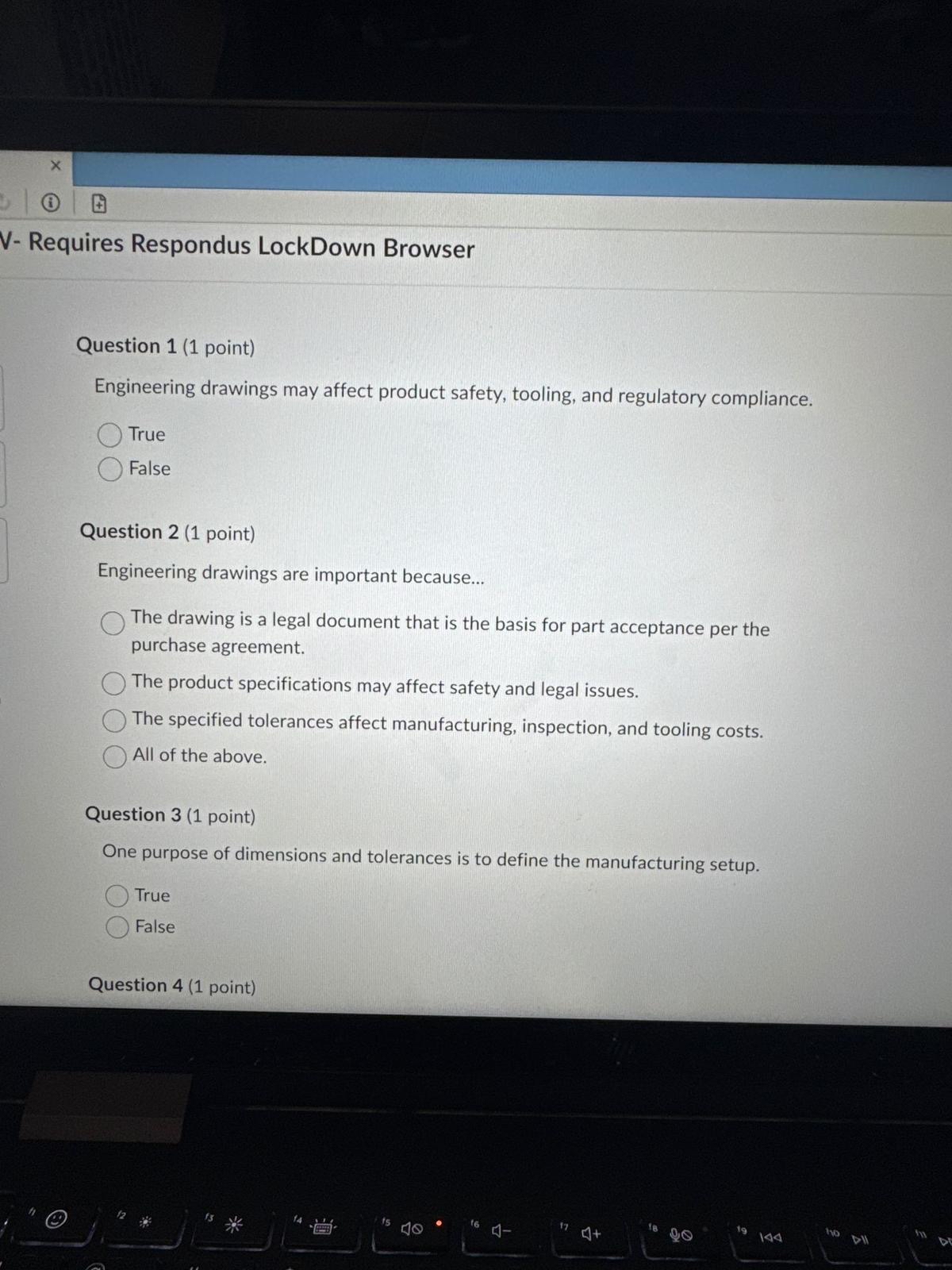 Question 1 ( 1 point ) Engineering drawings may