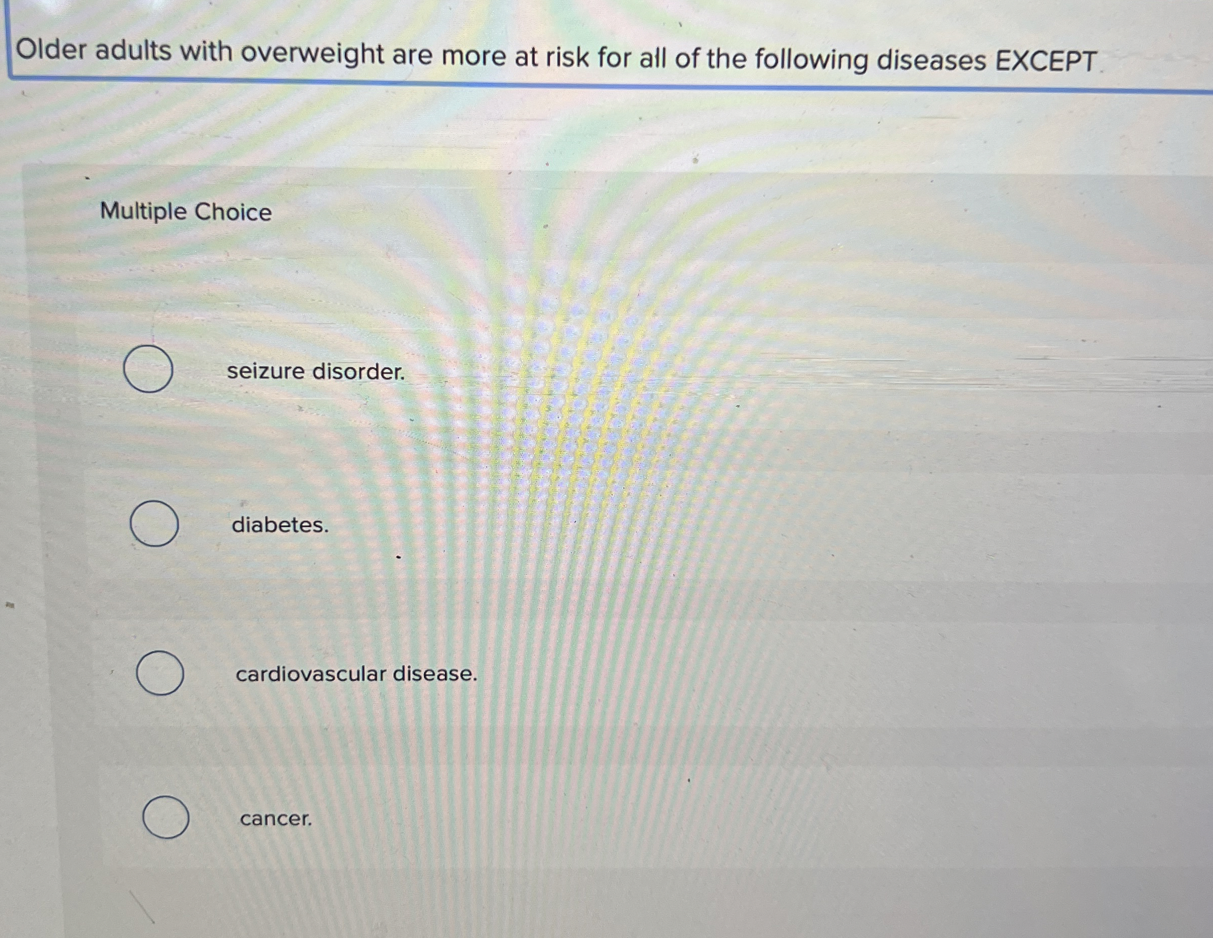 Older adults with overweight are more at risk for