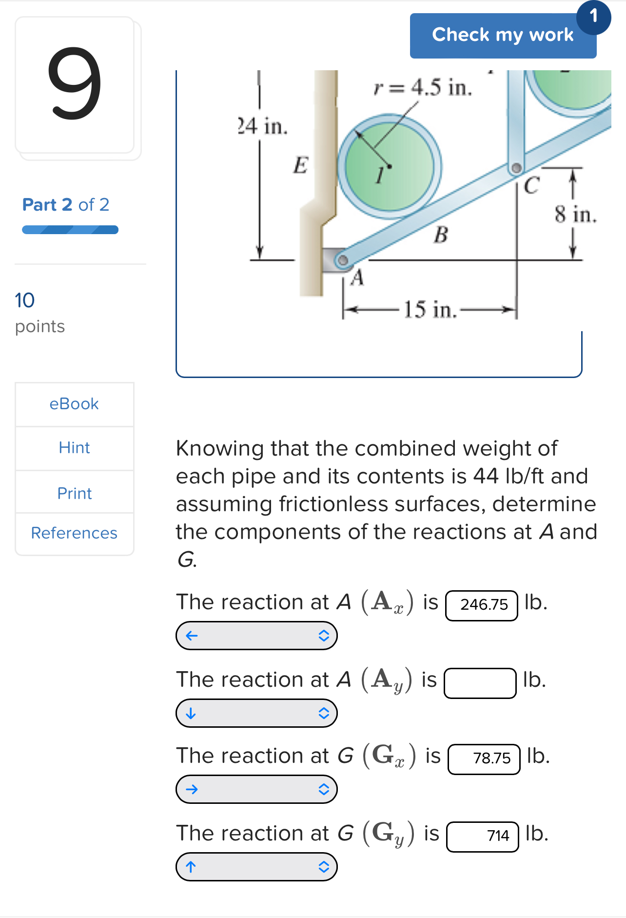 ? 9 Part 2 of 2 1 0 points \ table [ [ eBook ] ,