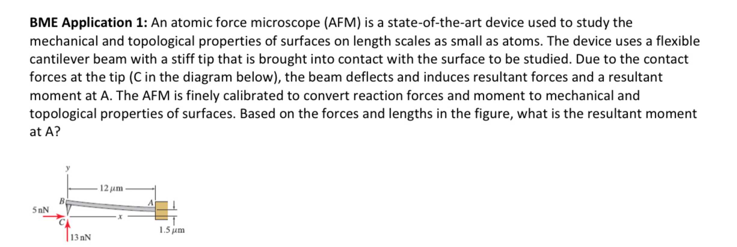 BME Application 1 : An atomic force microscope (